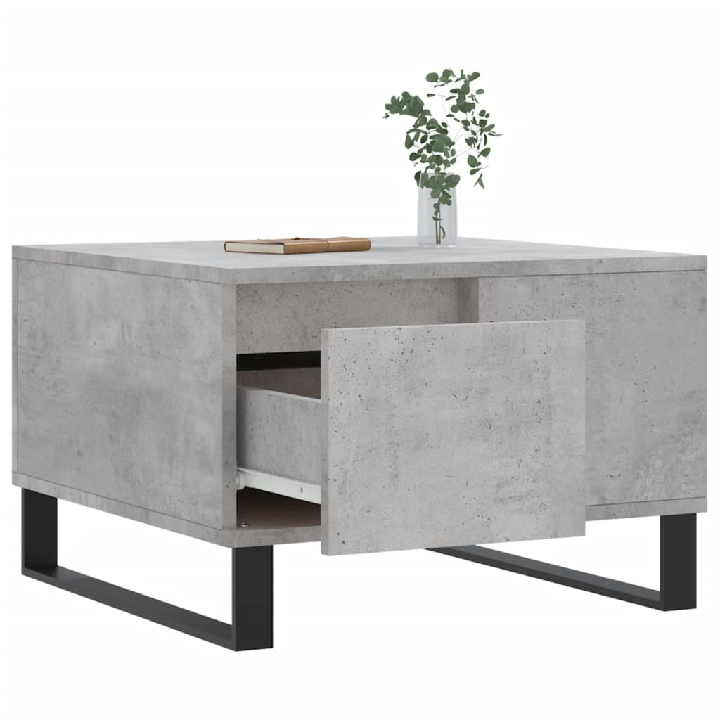 Măsuță de cafea, gri beton, 55x55x36,5 cm, lemn prelucrat GartenMobel Dekor