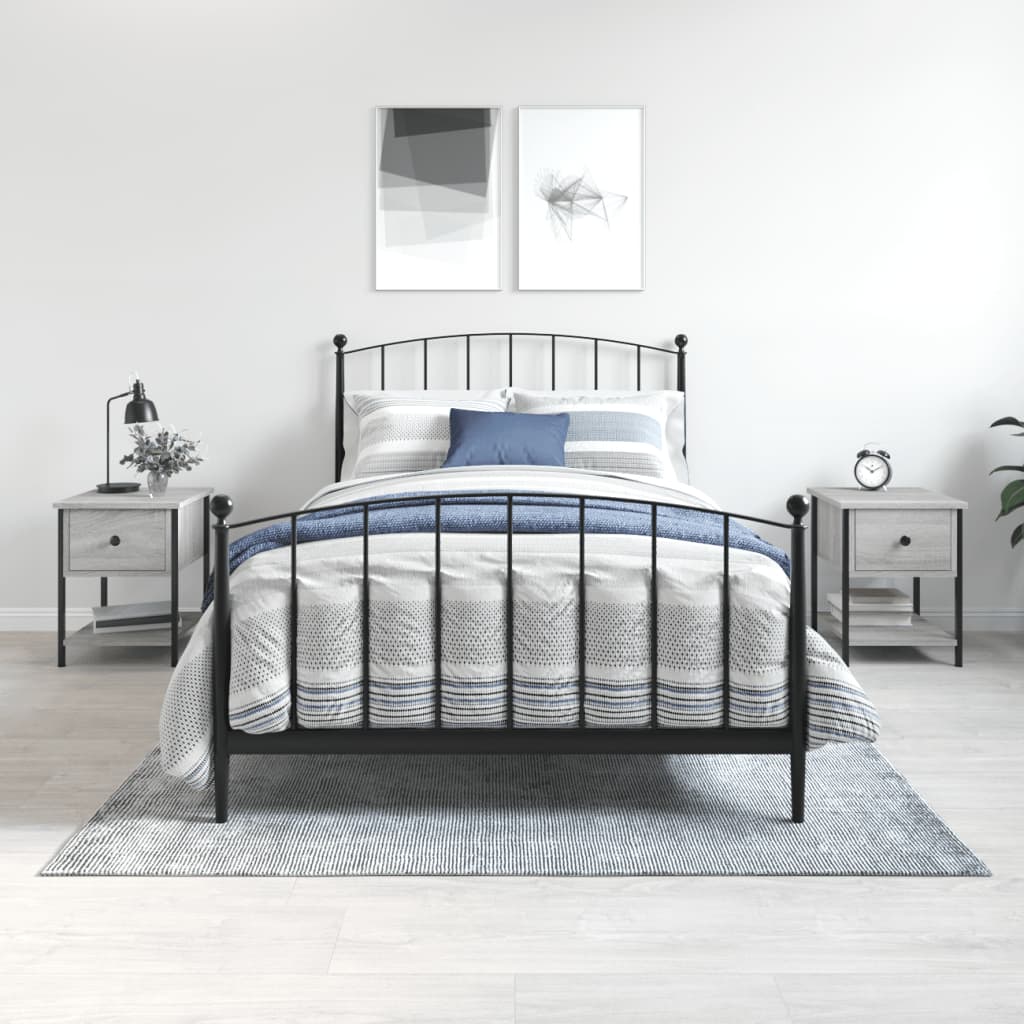 Noptiere, 2 buc., gri sonoma, 34x35,5x45 cm, lemn compozit GartenMobel Dekor