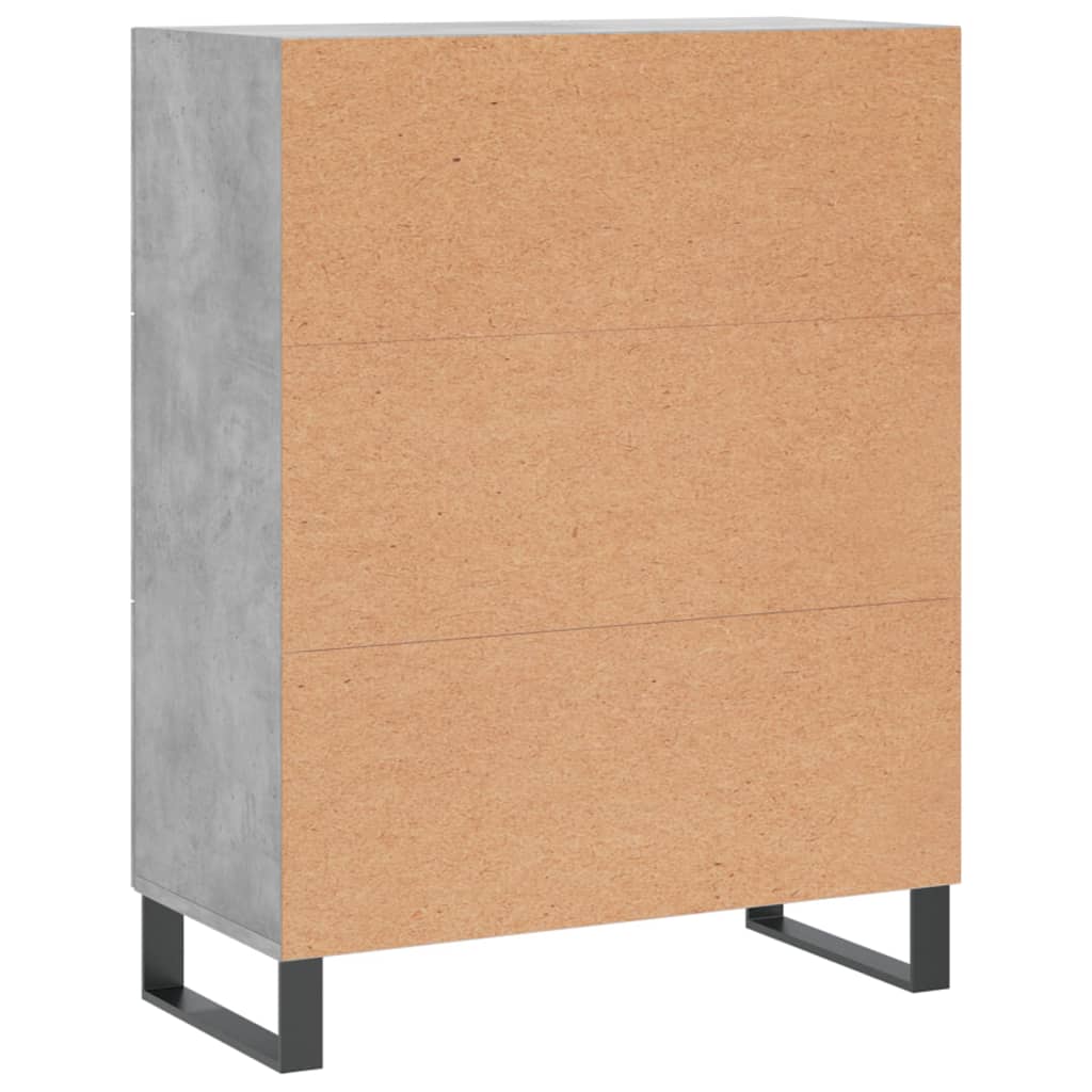 Servantă, gri beton, 69,5x34x90 cm, lemn compozit GartenMobel Dekor