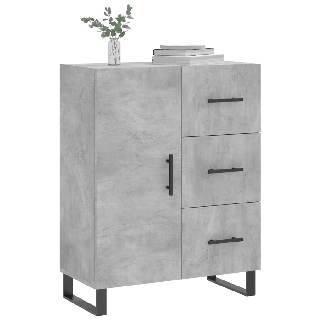 Servantă, gri beton, 69,5x34x90 cm, lemn compozit GartenMobel Dekor