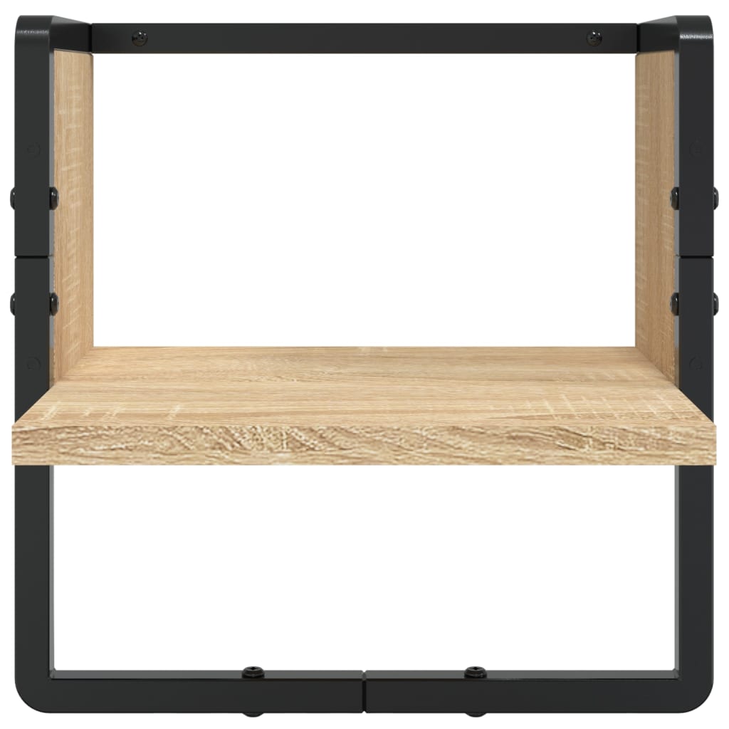 Set rafturi perete cu bare, 4 buc. stejar sonoma lemn prelucrat GartenMobel Dekor