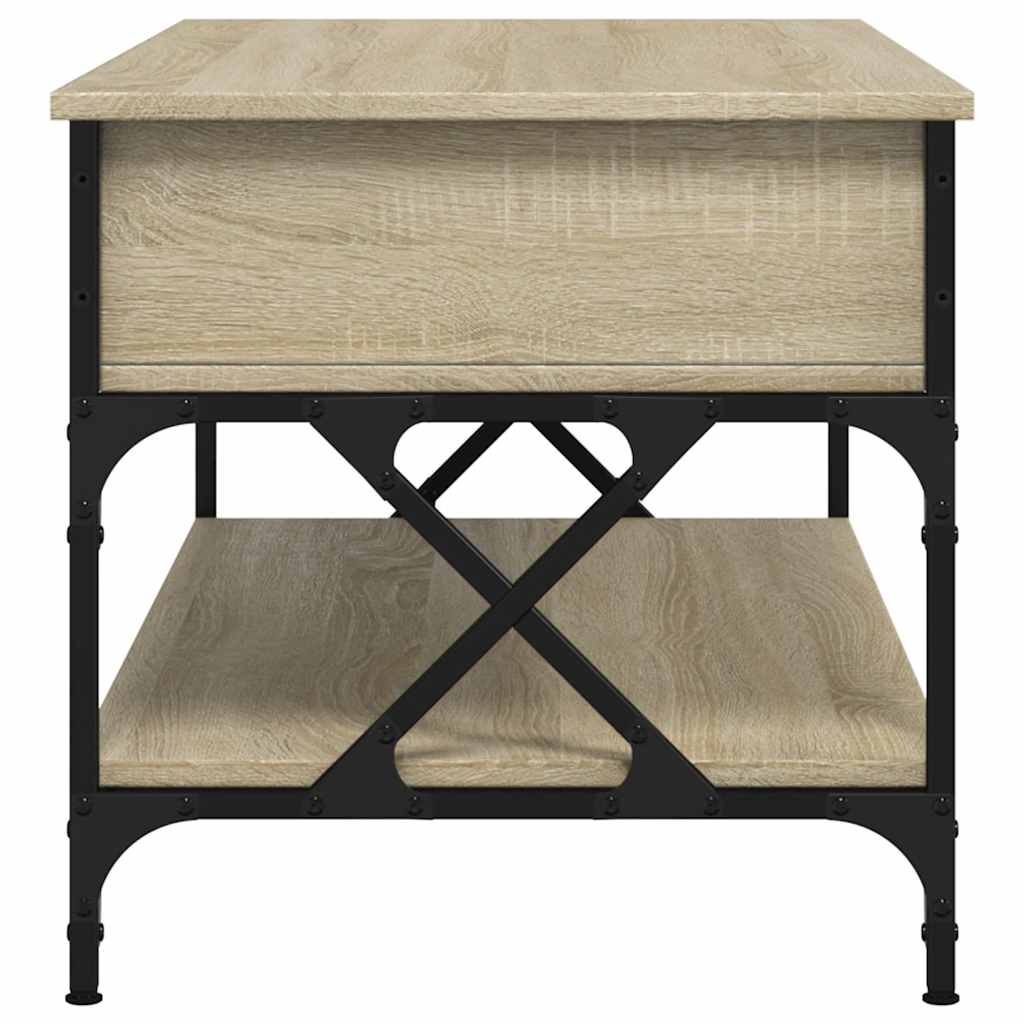 Măsuță de cafea stejar sonoma 100x50x50 cm lemn prelucrat/metal GartenMobel Dekor