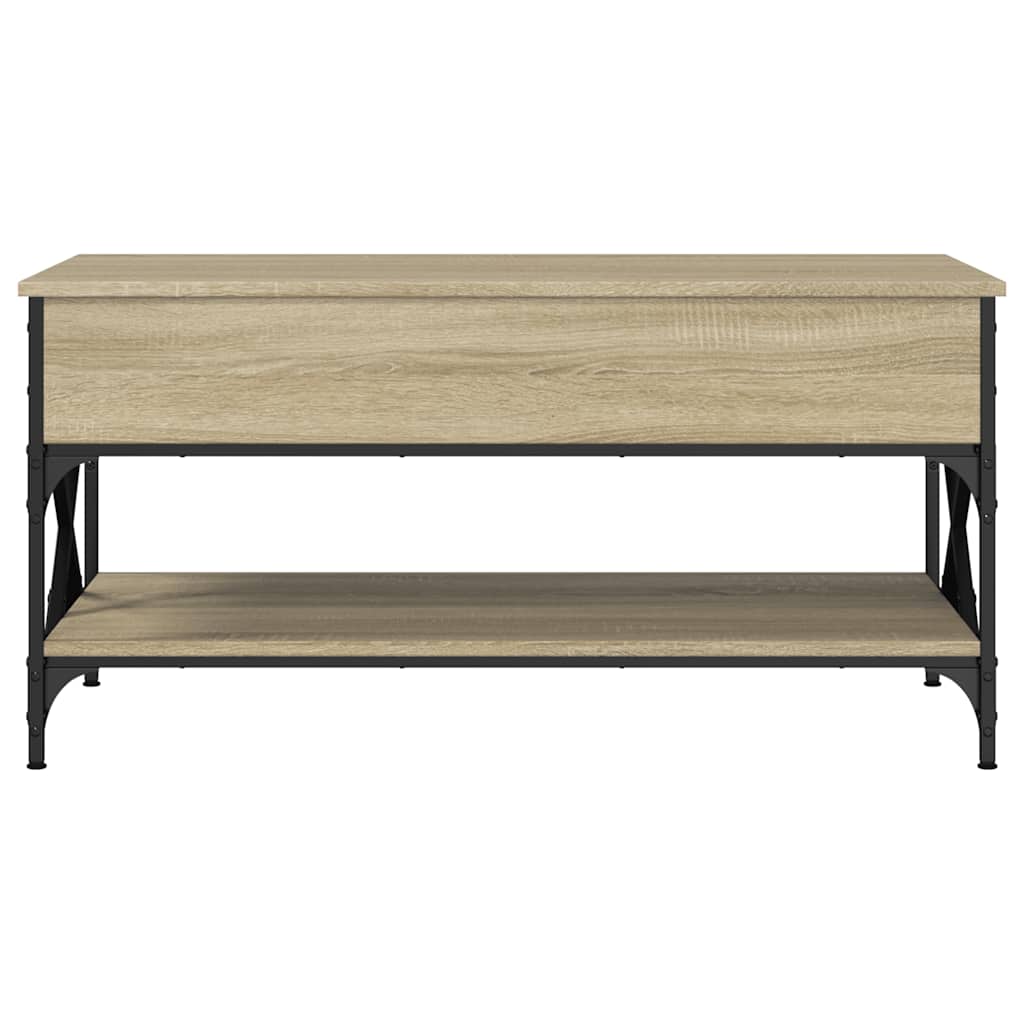 Măsuță de cafea stejar sonoma 100x50x50 cm lemn prelucrat/metal GartenMobel Dekor