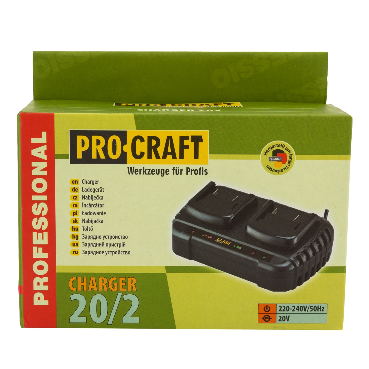 20/2 incarcator rapid pentru 2 Acumulatori Procraft Innovative ReliableTools