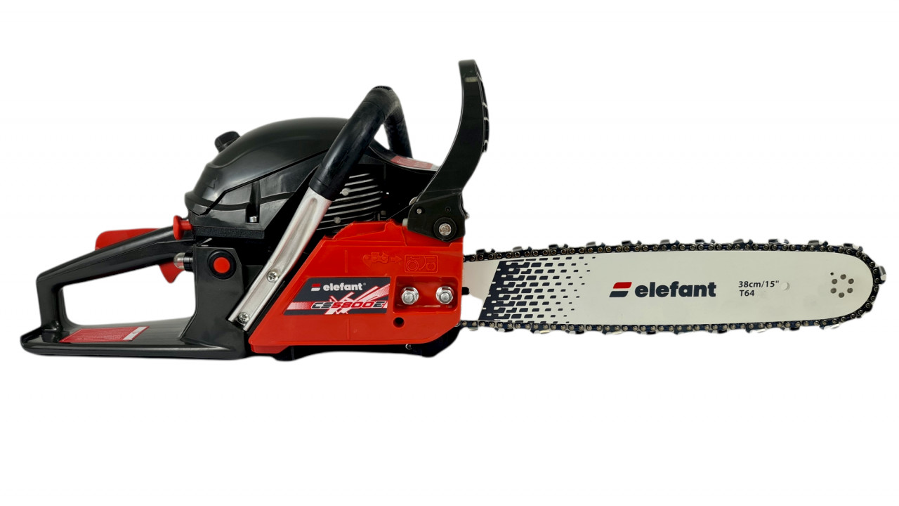 Drujba pe benzina ELEFANT CS5800E, 6CP, 3400rpm, 2 lame 2 lanturi, 38/45 cm Innovative ReliableTools