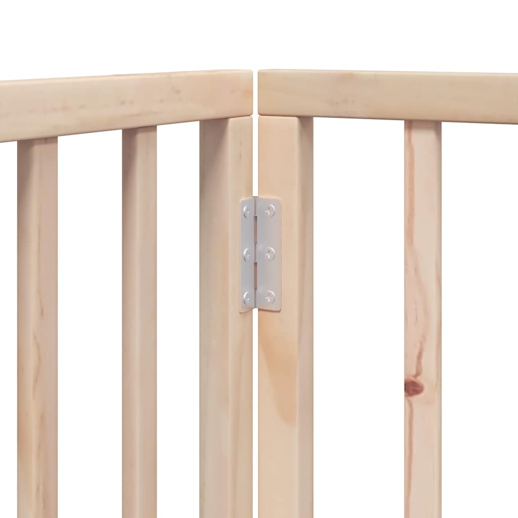 Poartă de câini pliabilă cu ușă, 6 panouri, 480 cm, lemn plop GartenMobel Dekor