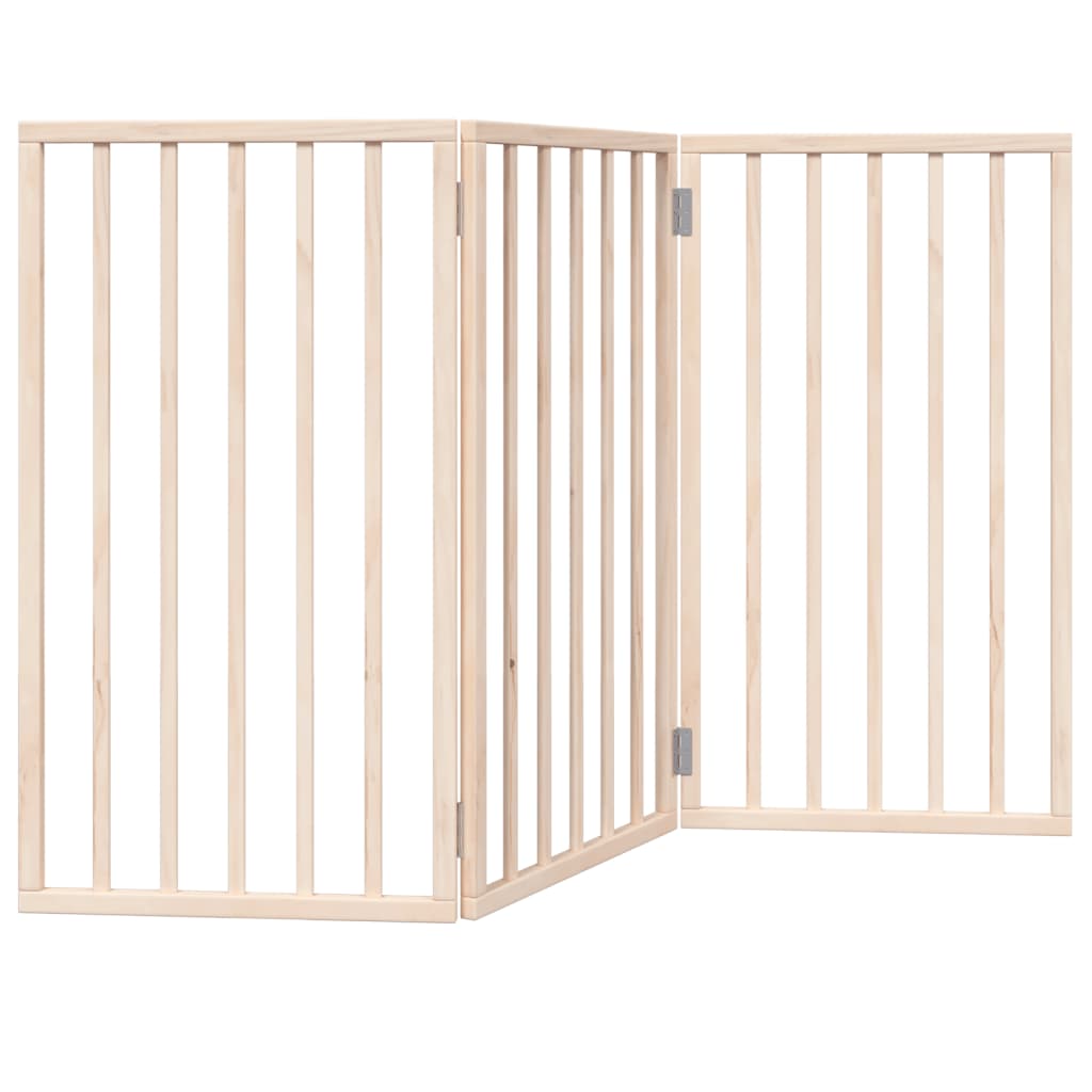 Poartă pentru câini pliabilă, 3 panouri, 150 cm, lemn de plop GartenMobel Dekor