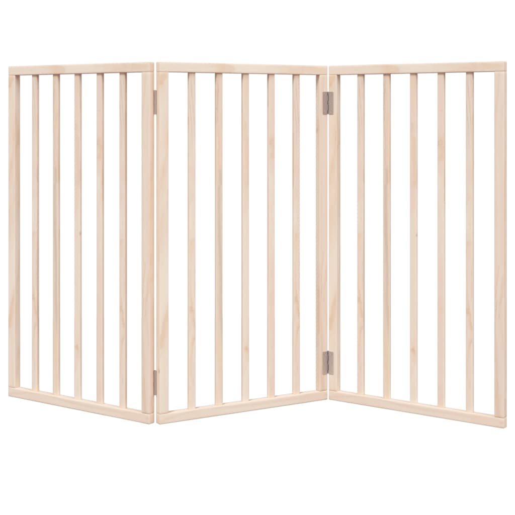 Poartă pentru câini pliabilă, 3 panouri, 150 cm, lemn de plop GartenMobel Dekor
