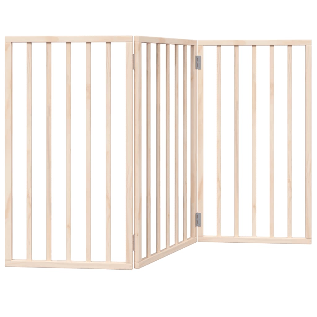 Poartă pentru câini pliabilă, 3 panouri, 150 cm, lemn de plop GartenMobel Dekor
