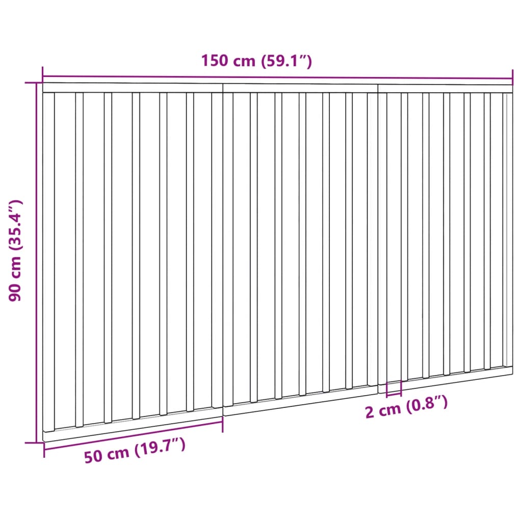 Poartă pentru câini pliabilă, 3 panouri, 150 cm, lemn de plop GartenMobel Dekor