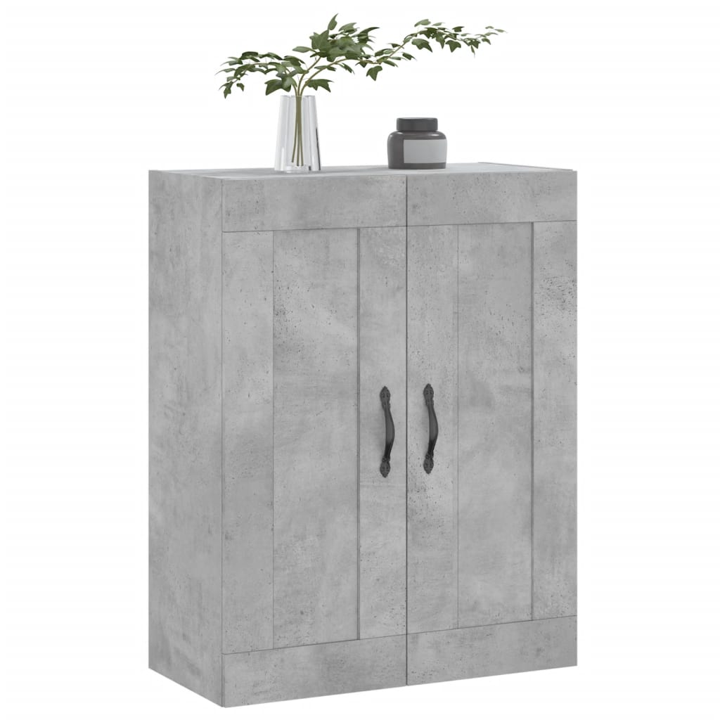 Dulap pe perete, gri beton, 69,5x34x90 cm, lemn prelucrat GartenMobel Dekor