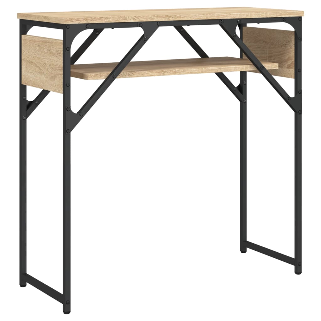 Măsuță consolă cu raft stejar sonoma 75x30x75 cm lemn prelucrat GartenMobel Dekor