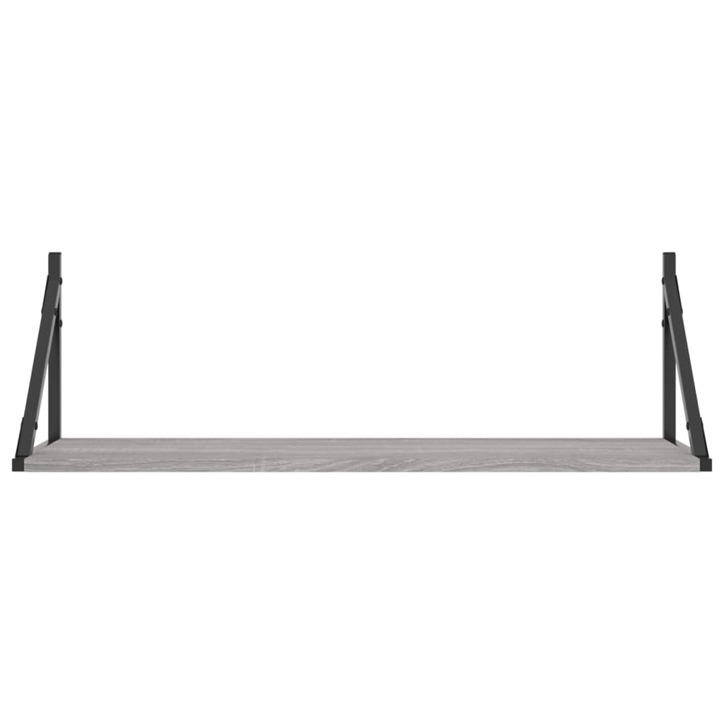 Rafturi de perete, 2 buc., gri sonoma, 80x25x25,5 cm, lemn GartenMobel Dekor