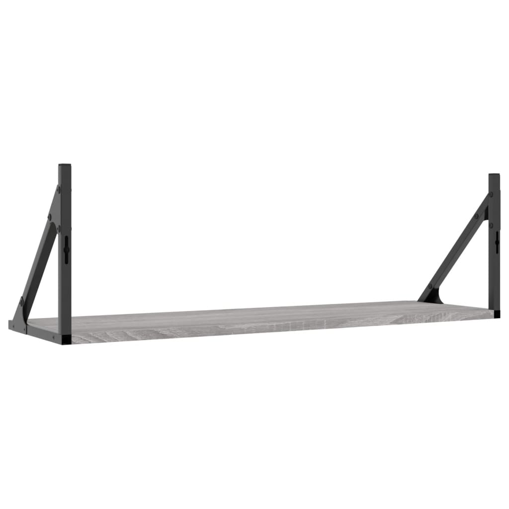 Rafturi de perete, 2 buc., gri sonoma, 80x25x25,5 cm, lemn GartenMobel Dekor
