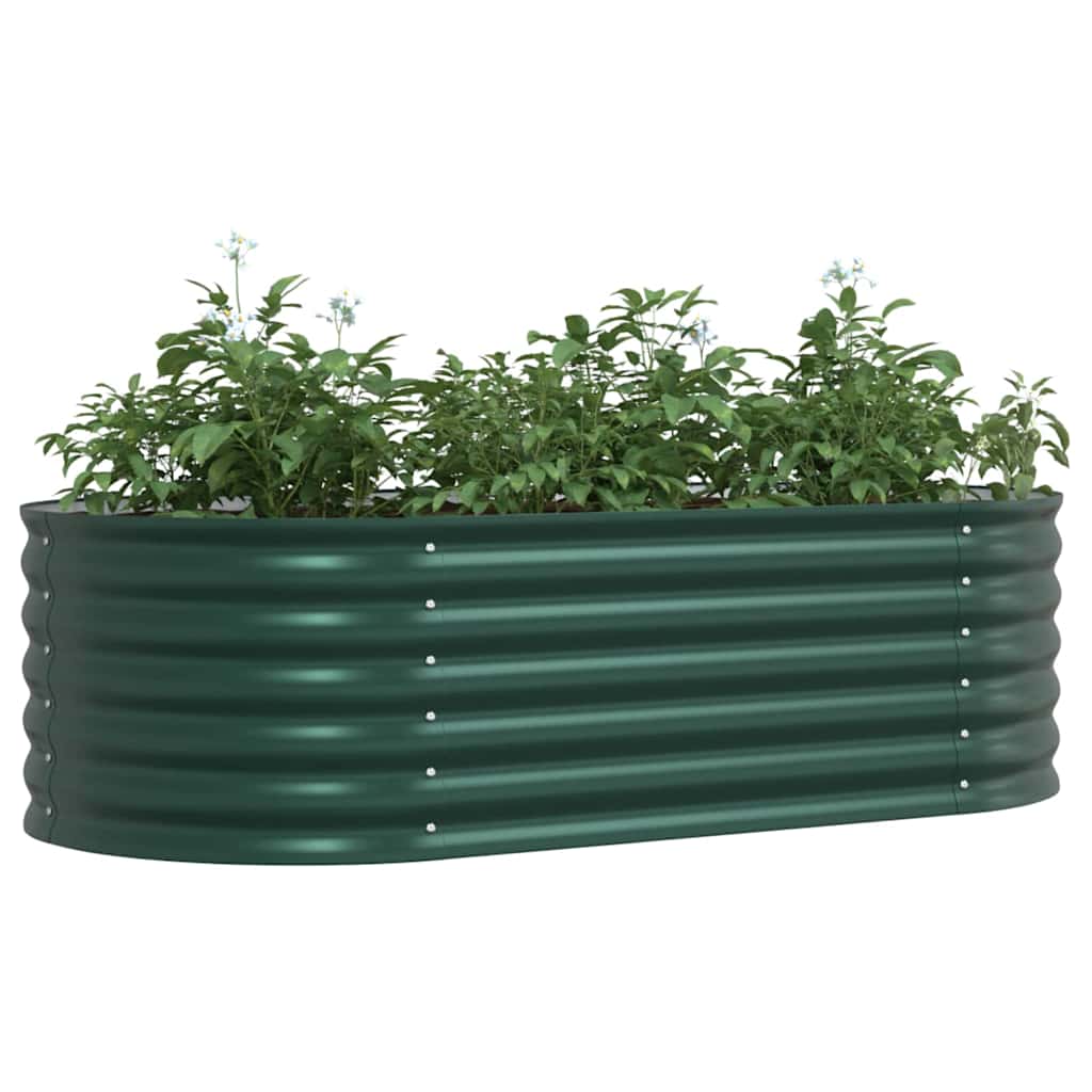 Strat înălțat de grădină Verde 160 x 80 x 44 cm Oțel GartenMobel Dekor