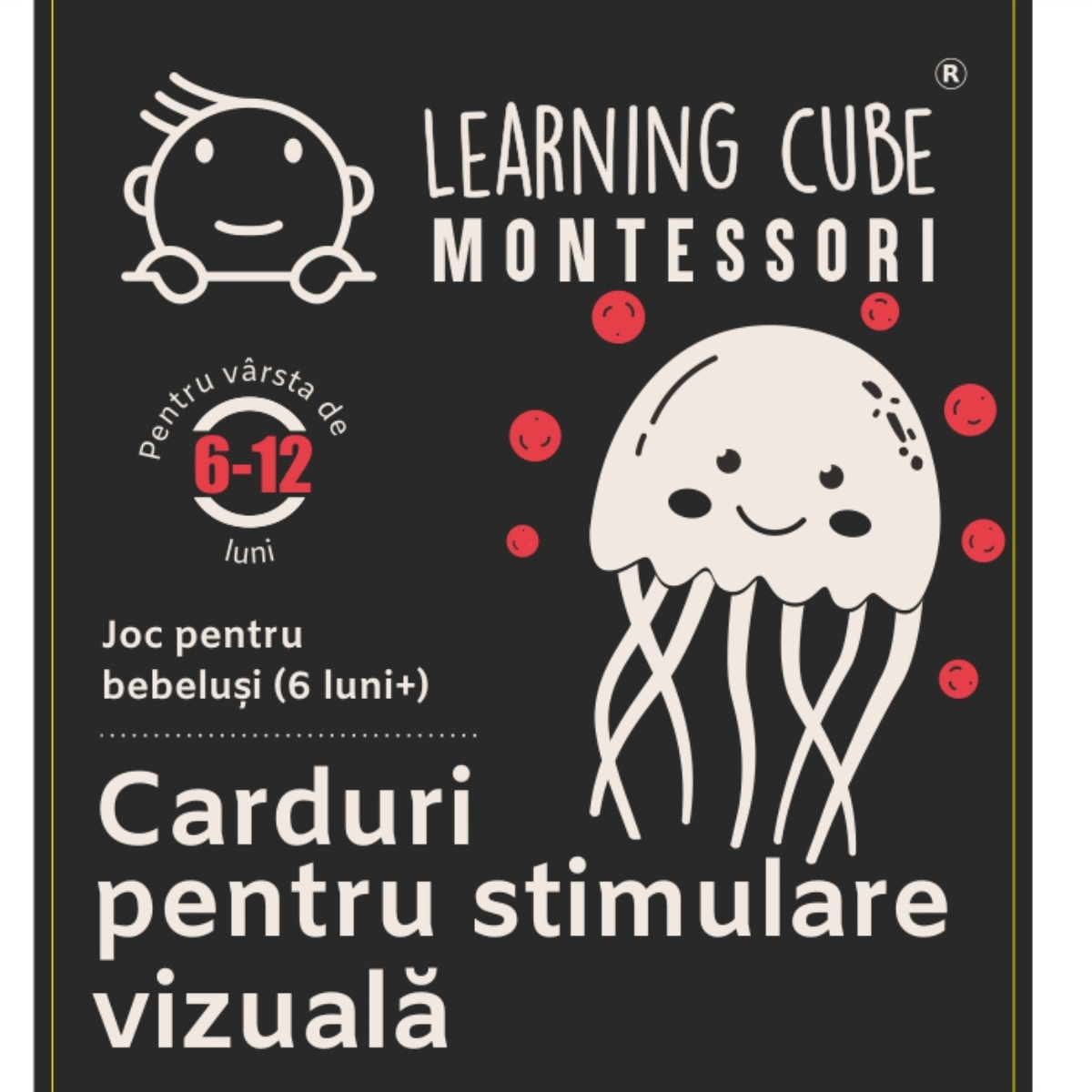 Carduri pentru stimulare vizuala tricolore (6 -12 luni) PlayLearn Toys