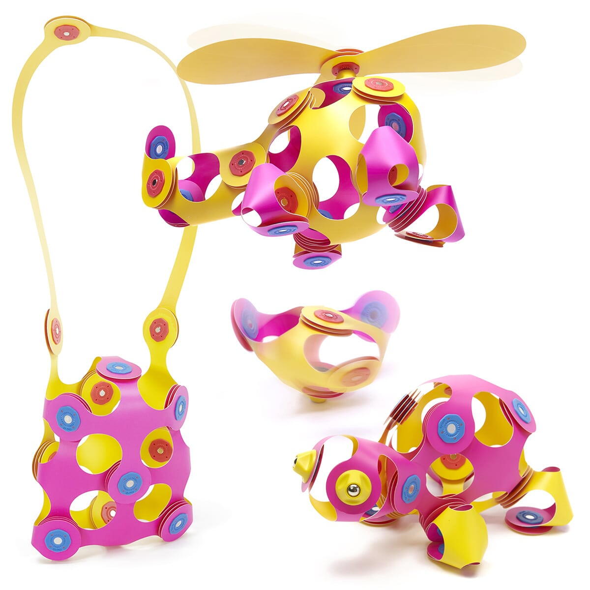 Clixo® joc magnetic de construit - Crew Roz & Galben (30 piese) PlayLearn Toys