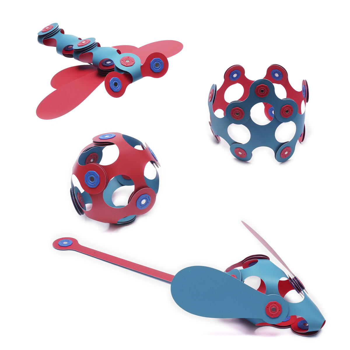 Clixo® joc magnetic de construit - Itsy Flamingo & Turcoaz (18 piese) PlayLearn Toys