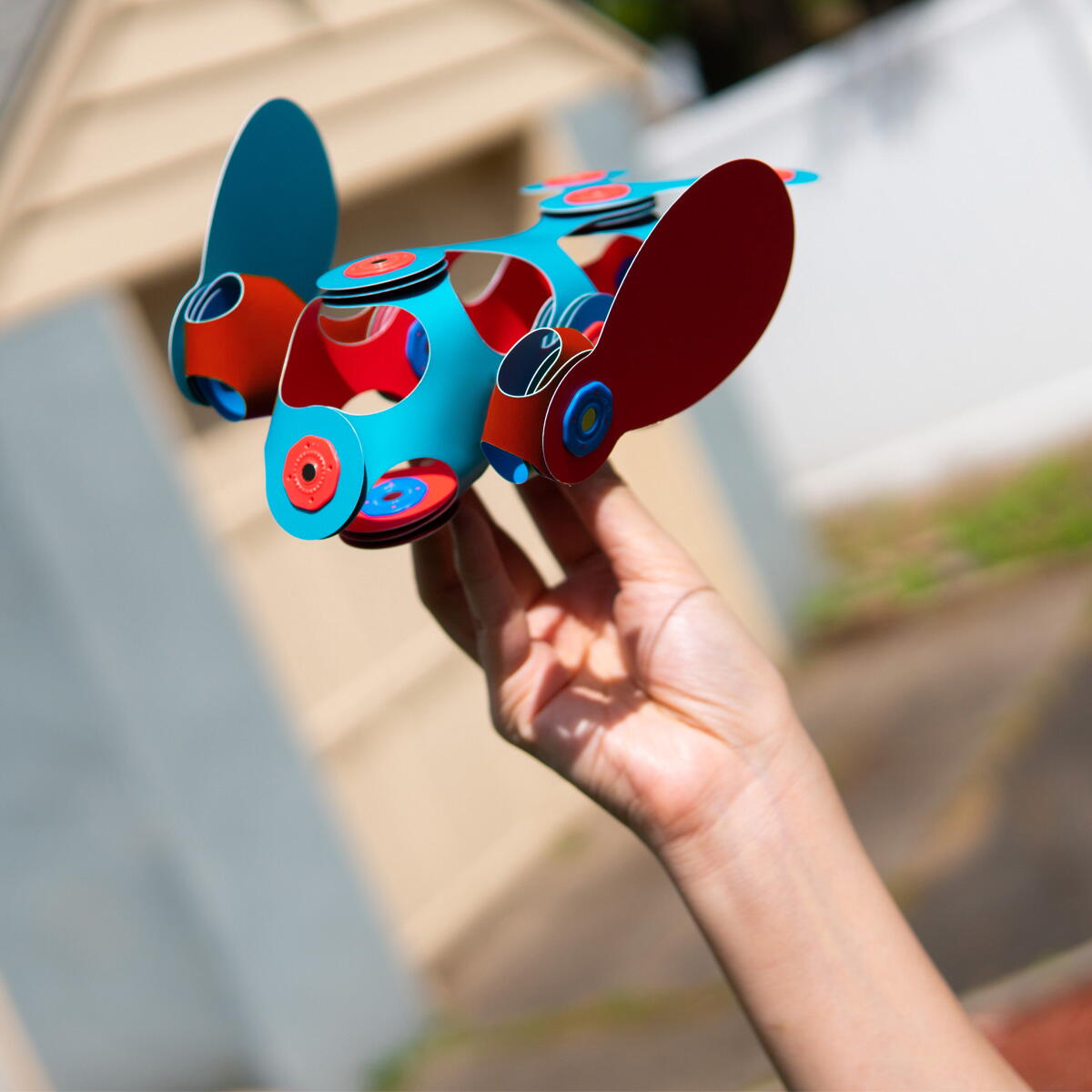 Clixo® joc magnetic de construit - Itsy Flamingo & Turcoaz (18 piese) PlayLearn Toys