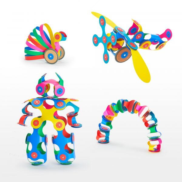 Clixo® joc magnetic de construit - Modele cu rotite (72 piese) PlayLearn Toys
