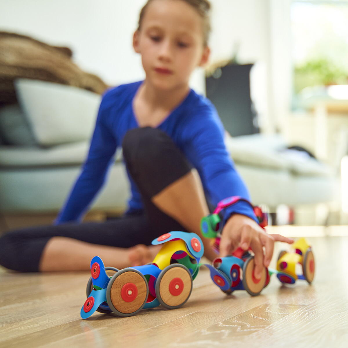 Clixo® joc magnetic de construit - Modele cu rotite (72 piese) PlayLearn Toys