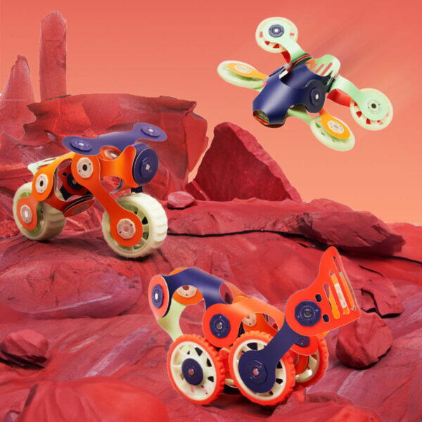 Clixo® joc magnetic de construit - Vehicule spatiale ( 30 piese) PlayLearn Toys