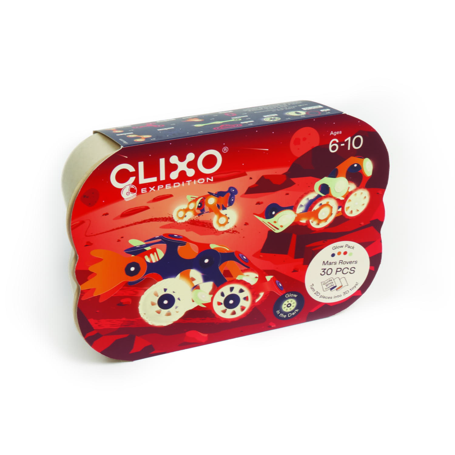 Clixo® joc magnetic de construit - Vehicule spatiale ( 30 piese) PlayLearn Toys