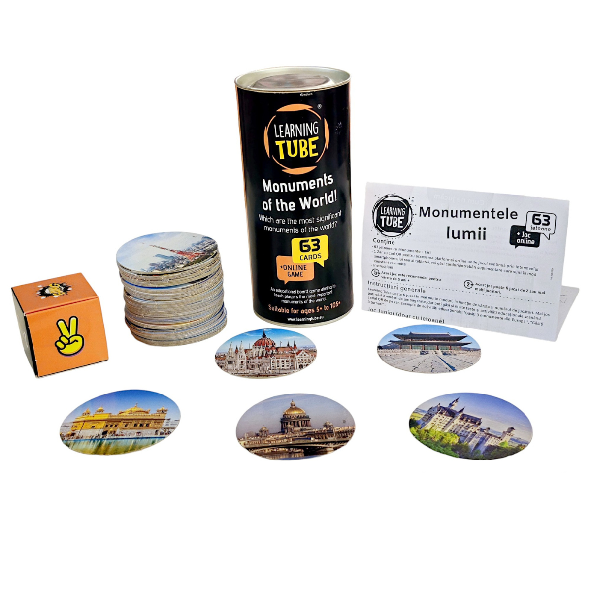 Joc Learning Tube® - Monumentele lumii PlayLearn Toys