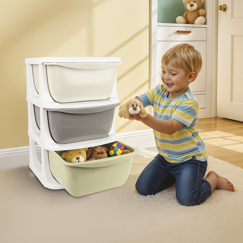 Ansamblu depozitare cu 3 sertare PlayLearn Toys