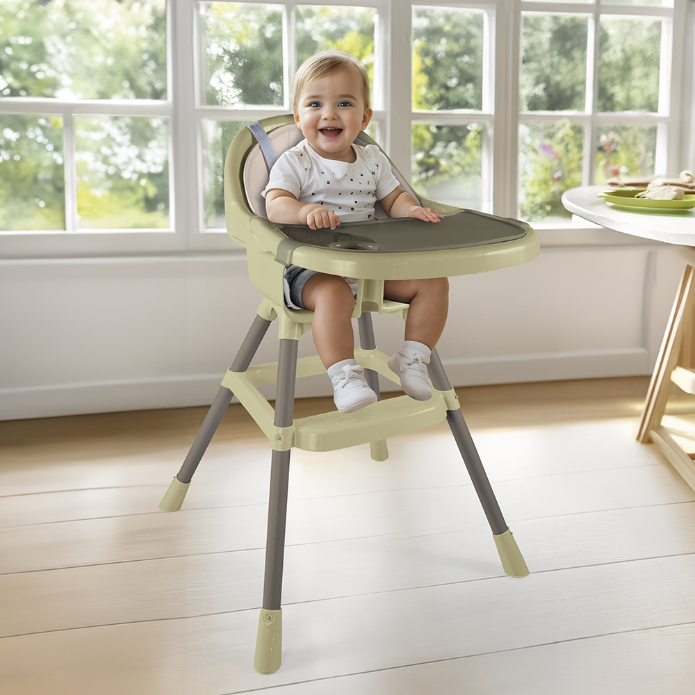 Scaun de masa premium cu perna - Verde Eco PlayLearn Toys