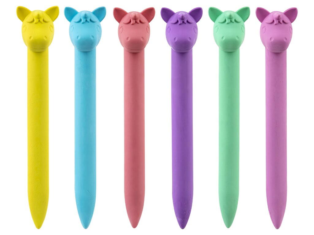 Set 6 creioane de plastic - Unicorni PlayLearn Toys