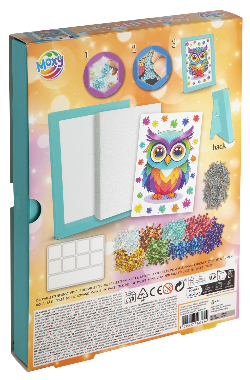 Tablou cu paiete - Bufnita PlayLearn Toys