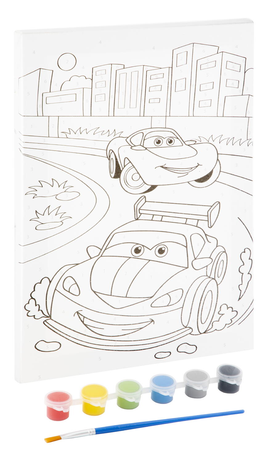 Tablou pictura pe numere - Cursa masinutelor PlayLearn Toys