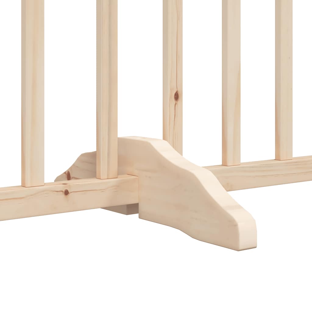 Poartă de câini pliabilă cu ușă, 12 panouri, 960 cm, lemn plop GartenMobel Dekor