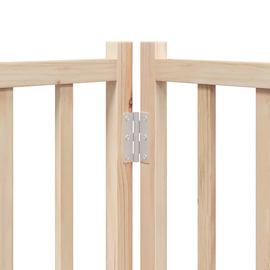 Poartă de câini pliabilă cu ușă, 12 panouri, 960 cm, lemn plop GartenMobel Dekor