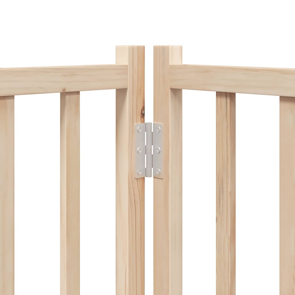Poartă de câini pliabilă cu ușă, 6 panouri, 480 cm, lemn plop GartenMobel Dekor