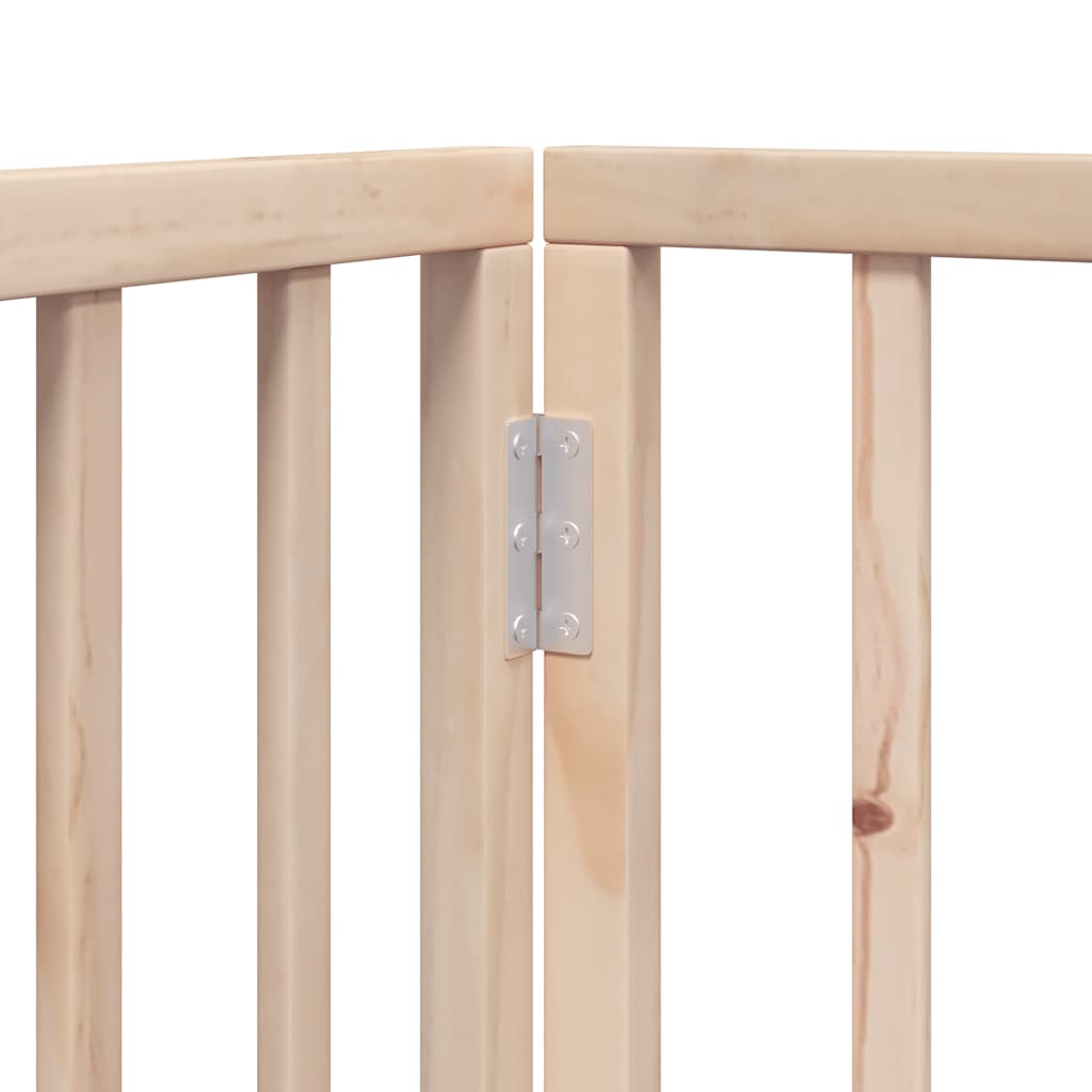 Poartă de câini pliabilă cu ușă, 6 panouri, 480 cm, lemn plop GartenMobel Dekor