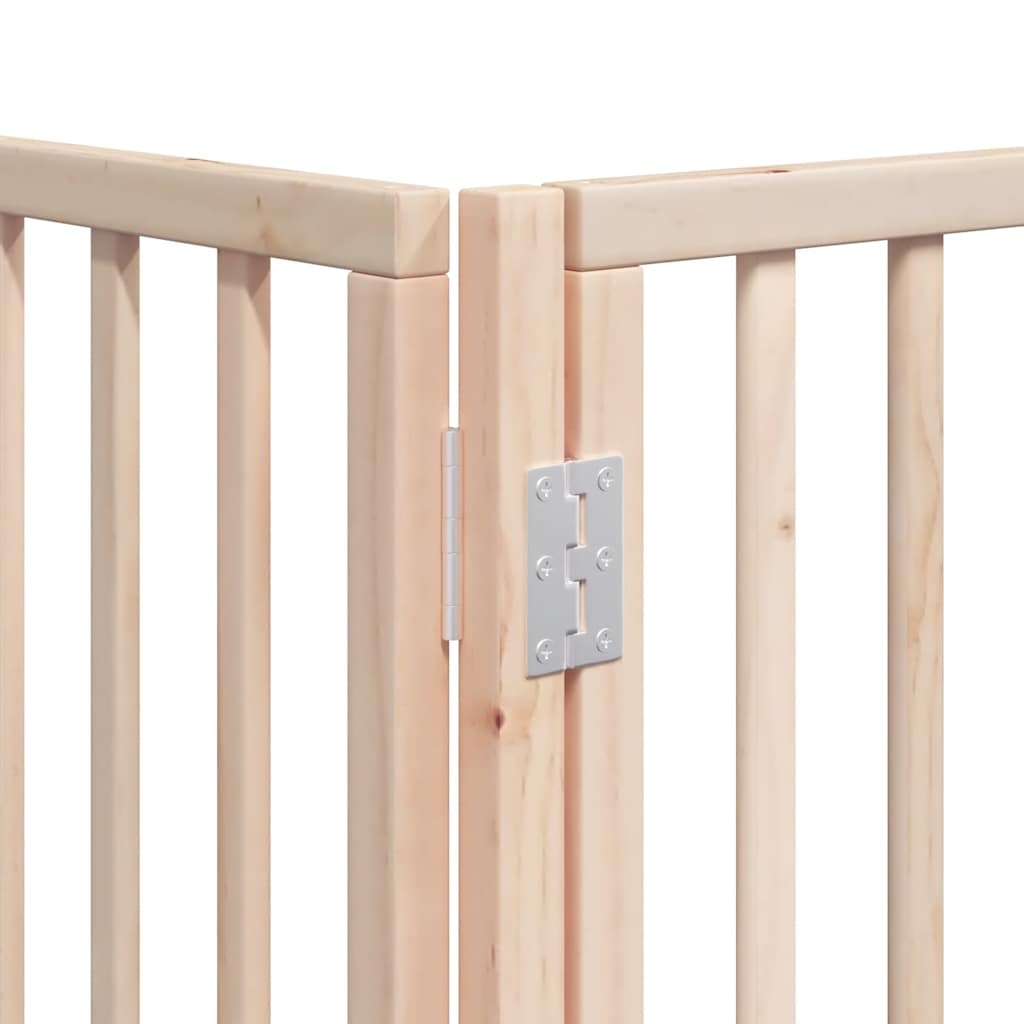 Poartă de câini pliabilă cu ușă, 6 panouri, 480 cm, lemn plop GartenMobel Dekor