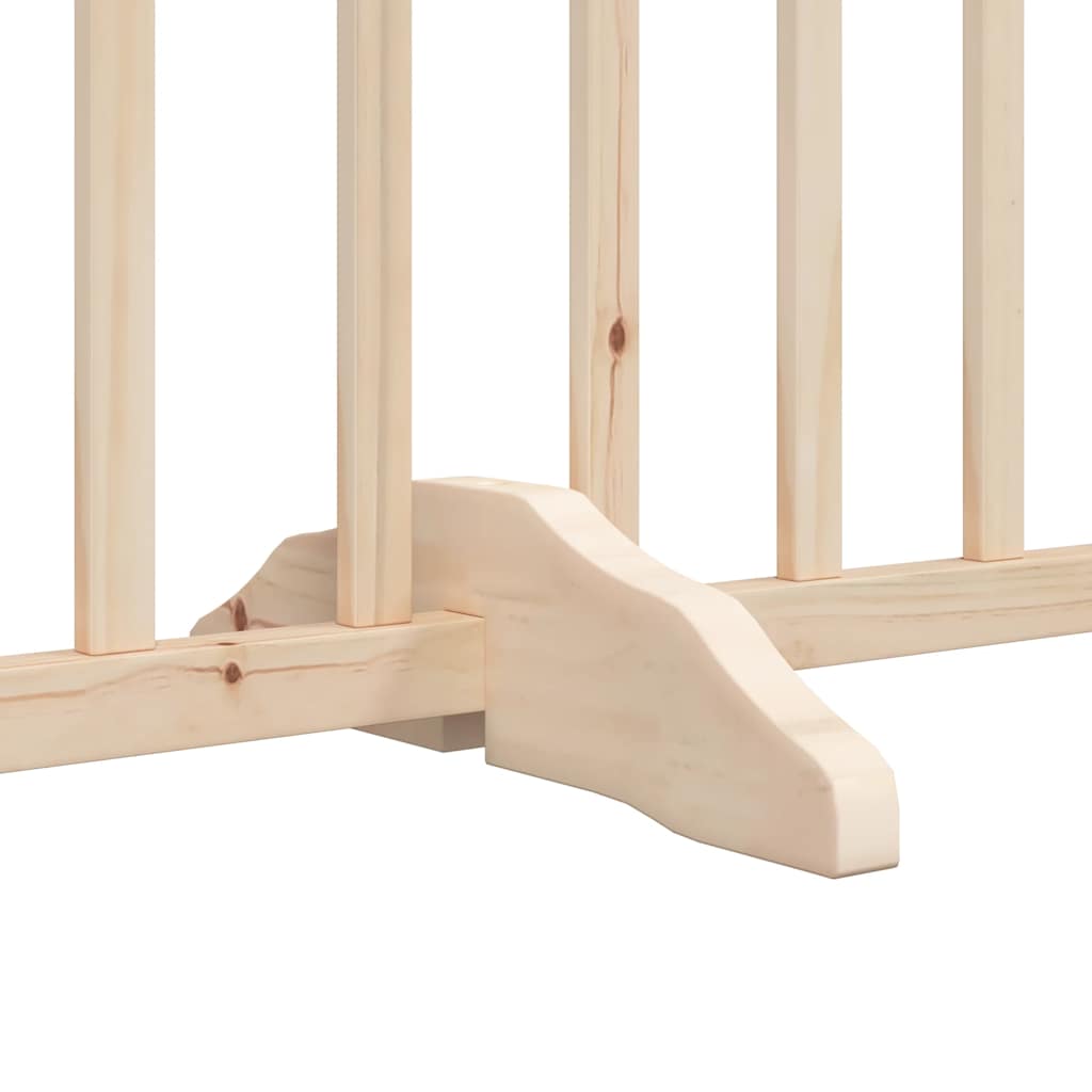 Poartă de câini pliabilă cu ușă, 6 panouri, 480 cm, lemn plop GartenMobel Dekor