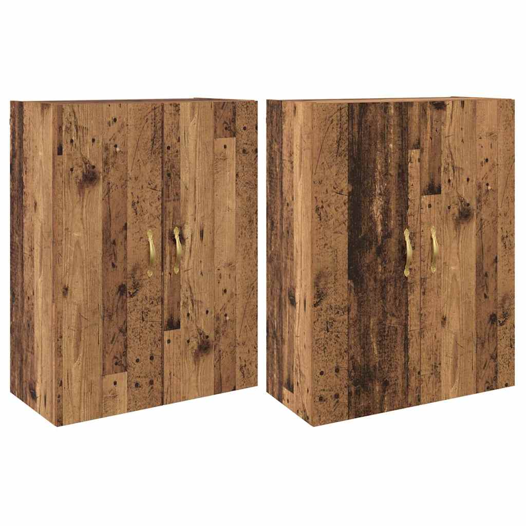 Mobilier cu Montaj pe Perete 2 pcs Lemn vechi 69.5 x 34 x 90 cm GartenMobel Dekor