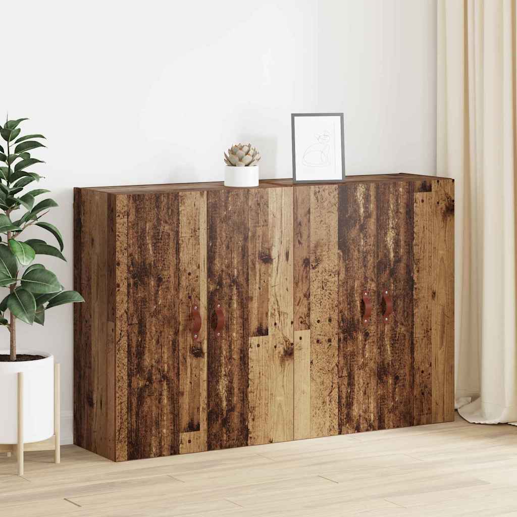 Mobilier cu Montaj pe Perete 2 pcs Lemn vechi 69.5 x 34 x 90 cm GartenMobel Dekor