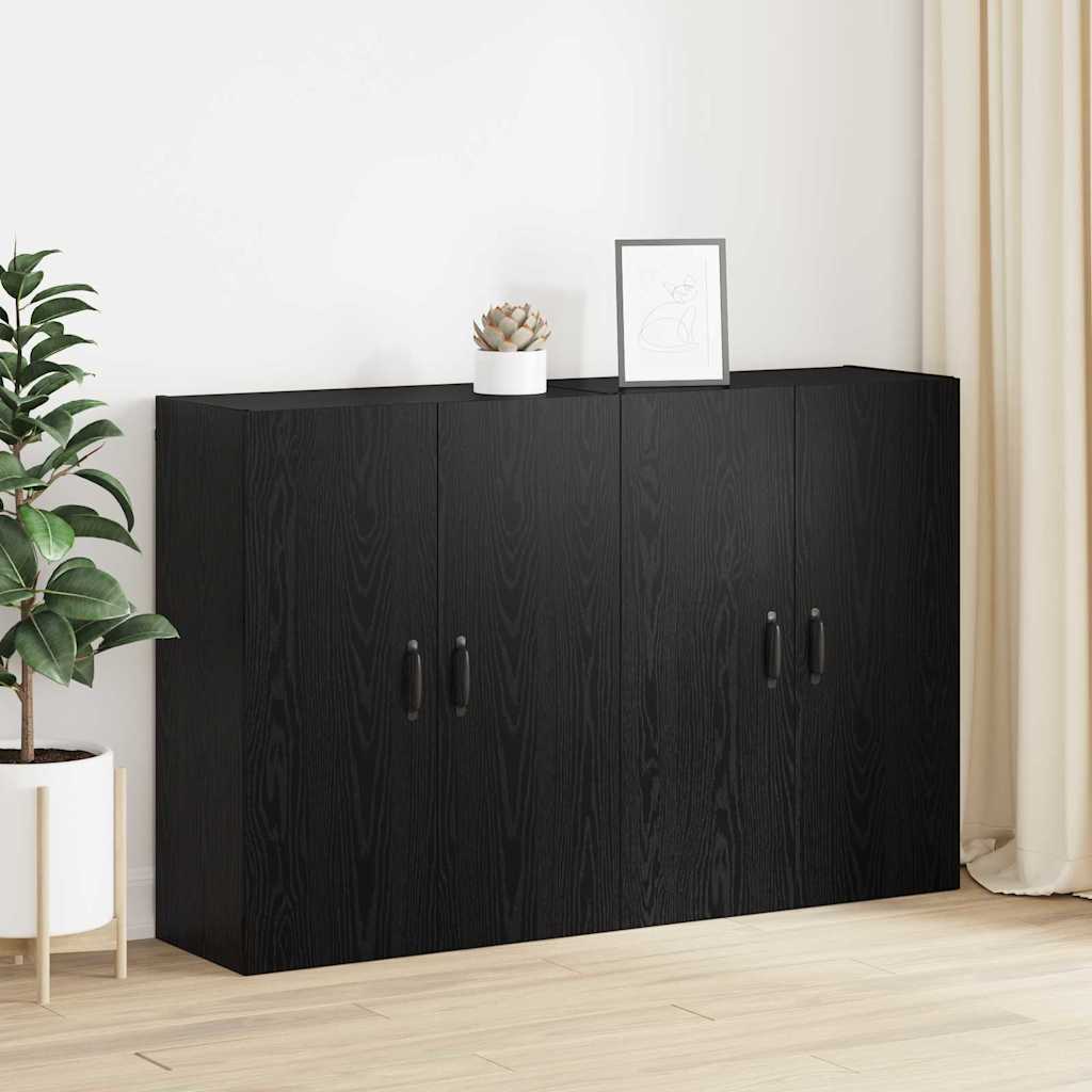 Mobilier cu Montaj pe Perete 2 pcs Stejar negru GartenMobel Dekor