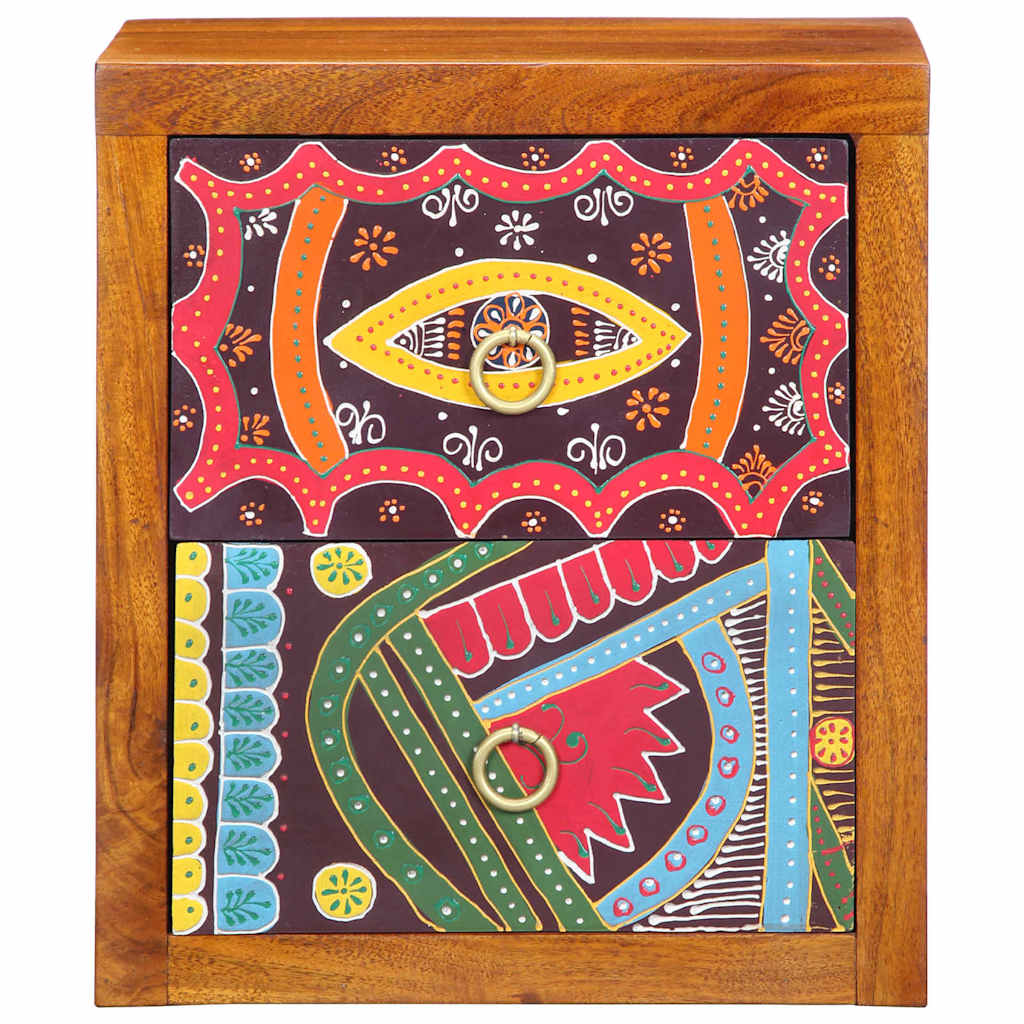 Dulap de noapte 2 pcs Maro 35 x 30 x 40 cm lemn masiv de acacia GartenMobel Dekor