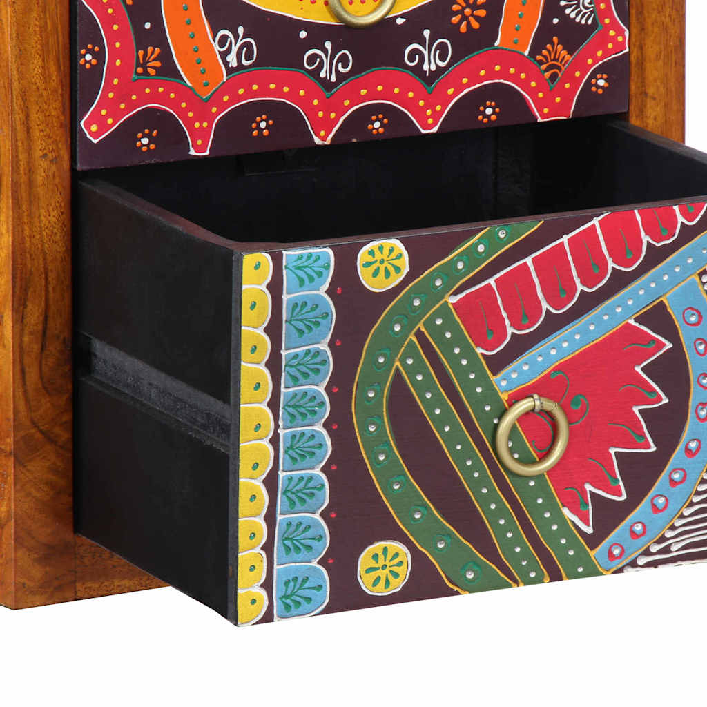 Dulap de noapte 2 pcs Maro 35 x 30 x 40 cm lemn masiv de acacia GartenMobel Dekor