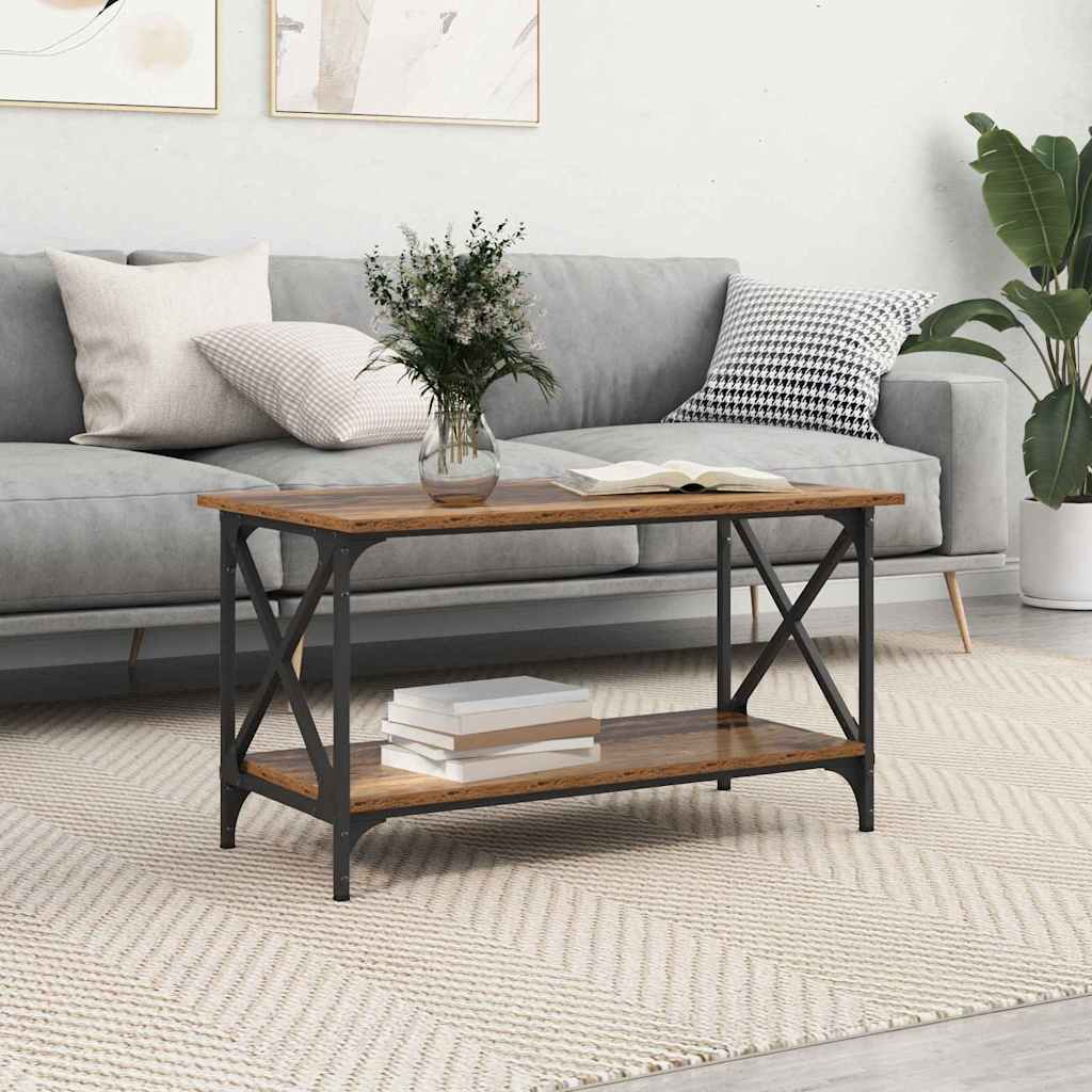 Masă de cafea Lemn vechi 80 x 45 x 45.5 cm Lemn compozit GartenMobel Dekor