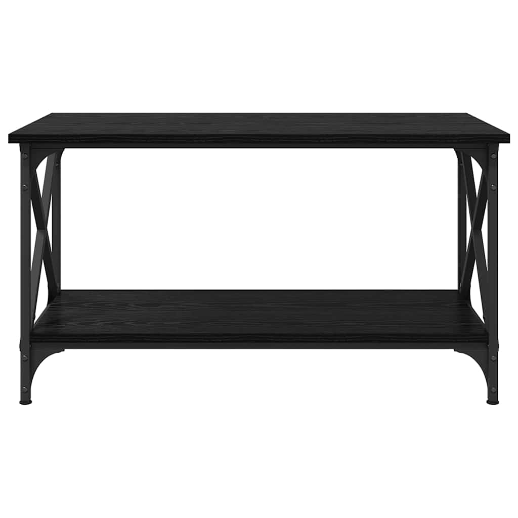 Masă de cafea Stejar negru 80 x 45 x 45.5 cm Lemn compozit GartenMobel Dekor