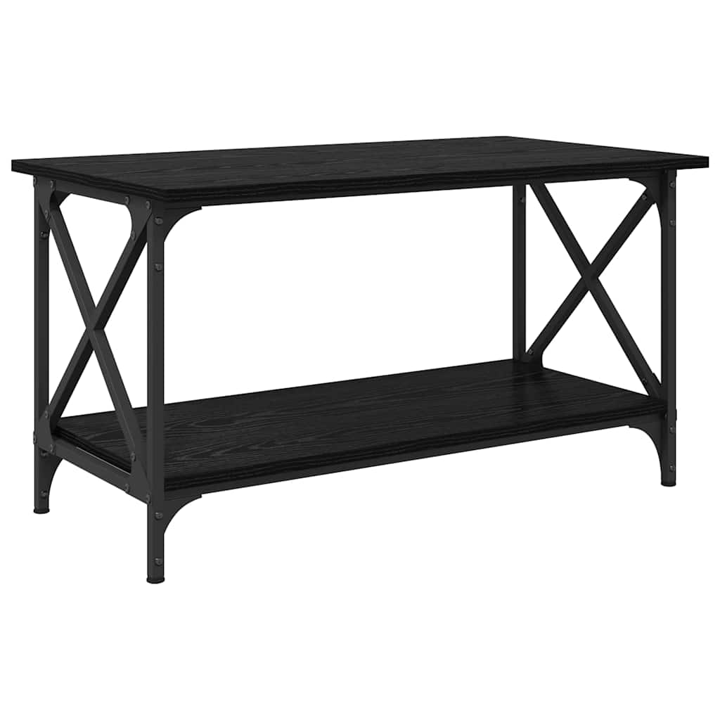 Masă de cafea Stejar negru 80 x 45 x 45.5 cm Lemn compozit GartenMobel Dekor