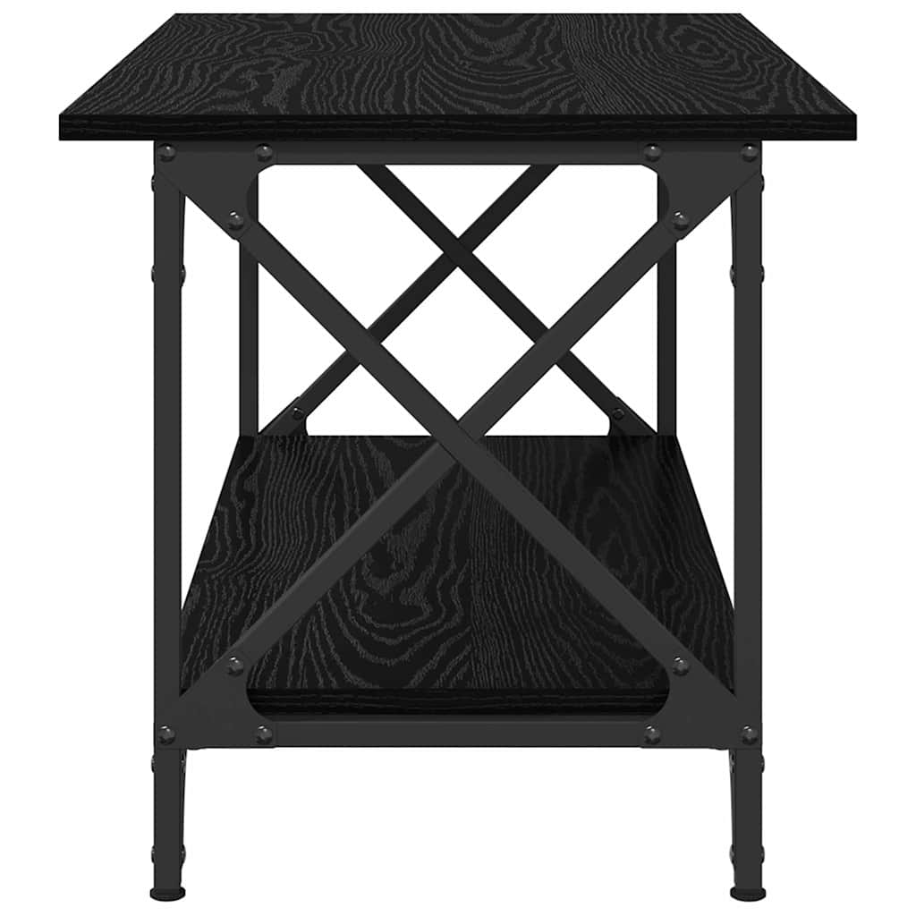 Masă de cafea Stejar negru 80 x 45 x 45.5 cm Lemn compozit GartenMobel Dekor