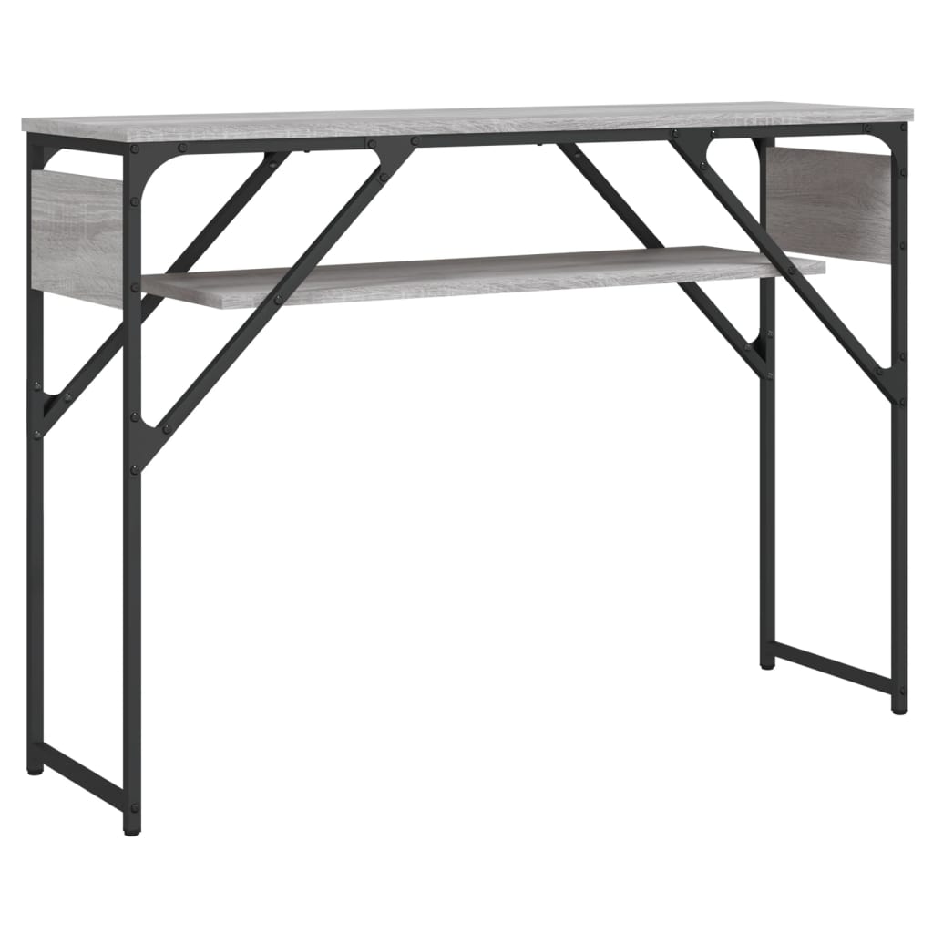 Măsuță consolă cu raft gri sonoma 105x30x75 cm lemn prelucrat GartenMobel Dekor