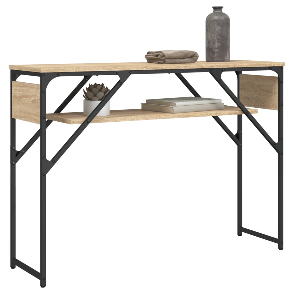 Măsuță consolă cu raft stejar sonoma 105x30x75cm lemn prelucrat GartenMobel Dekor